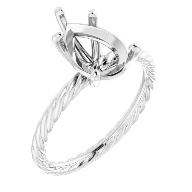 Solitaire Rope Engagement Ring