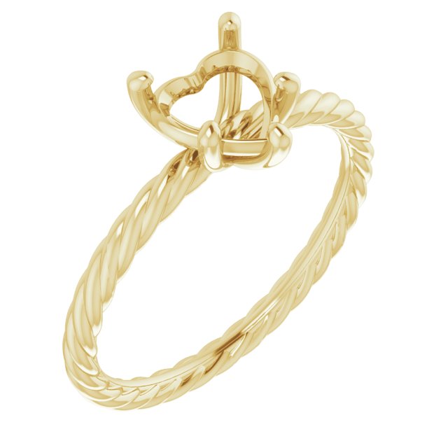 Solitaire Rope Engagement Ring