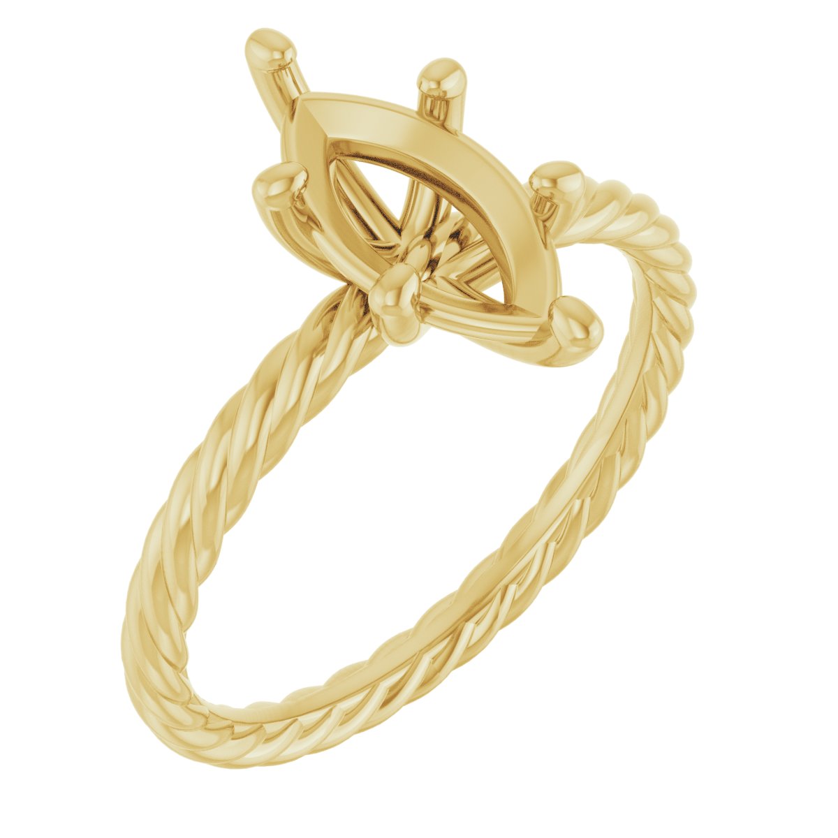 Solitaire Rope Engagement Ring