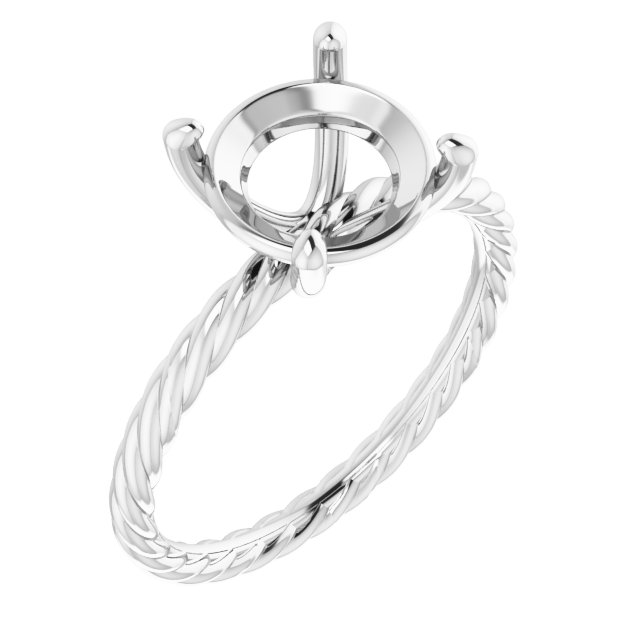 Solitaire Rope Engagement Ring