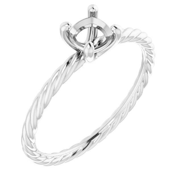 Solitaire Rope Engagement Ring