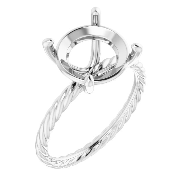 Solitaire Rope Engagement Ring