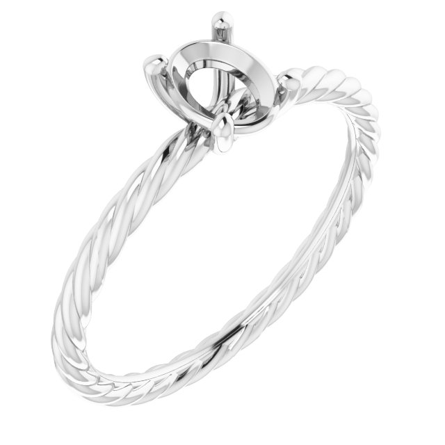 Solitaire Rope Engagement Ring