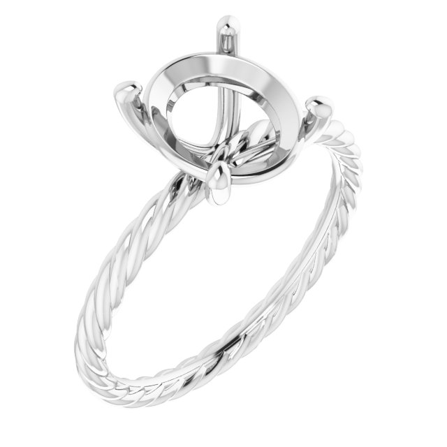 Solitaire Rope Engagement Ring
