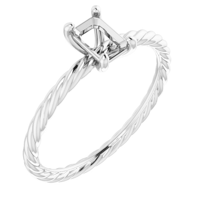Solitaire Rope Engagement Ring
