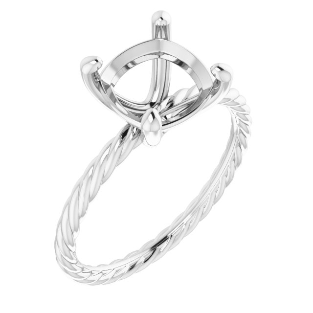 Solitaire Rope Engagement Ring