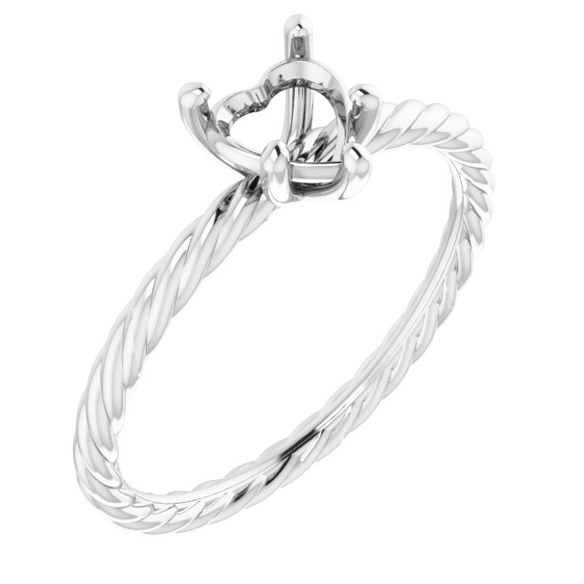 Solitaire Rope Engagement Ring