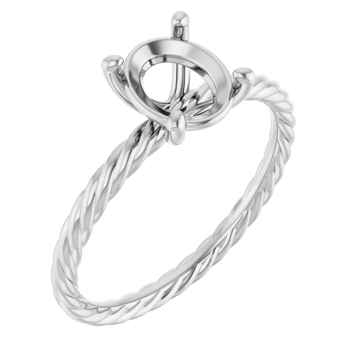 Solitaire Rope Engagement Ring