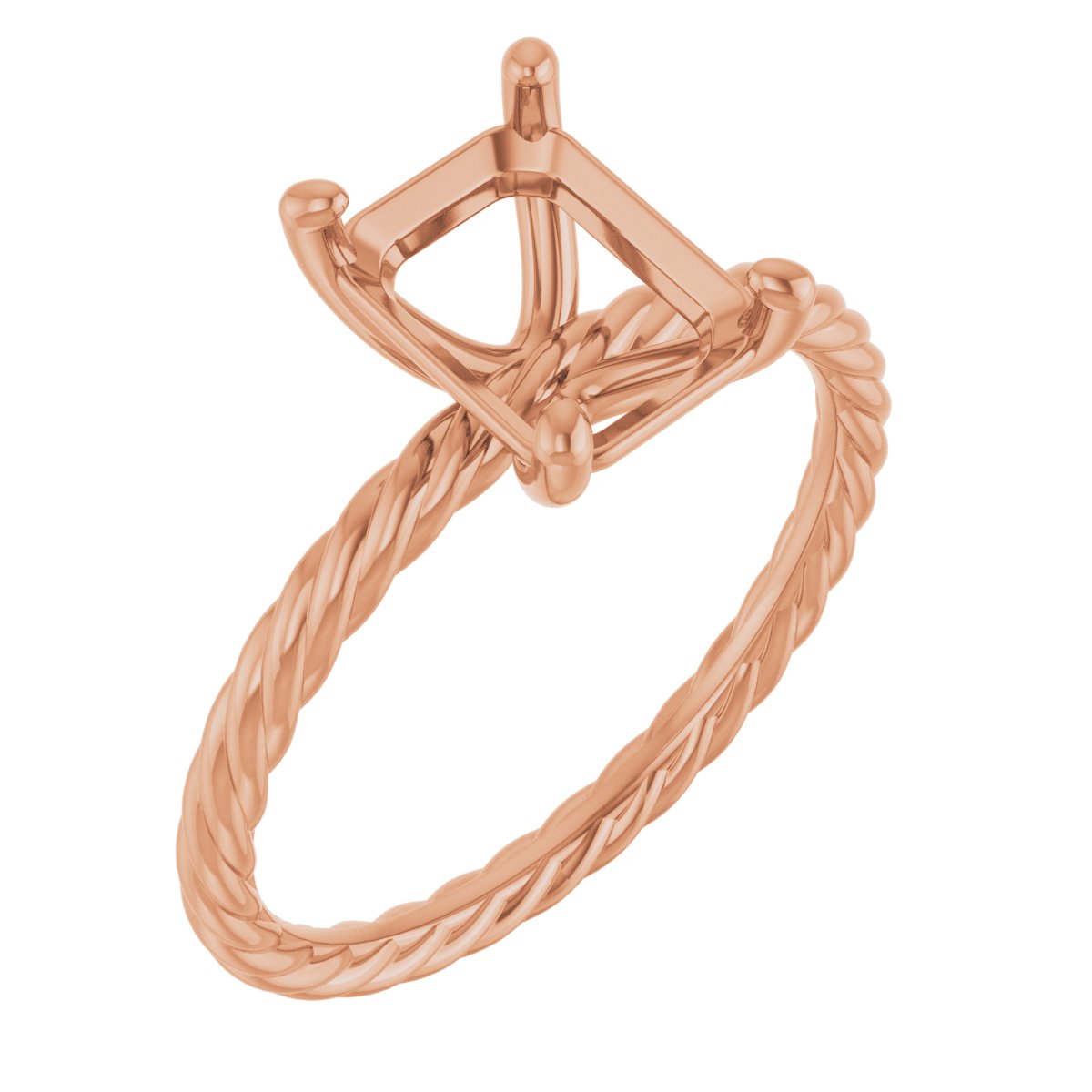 Solitaire Rope Engagement Ring