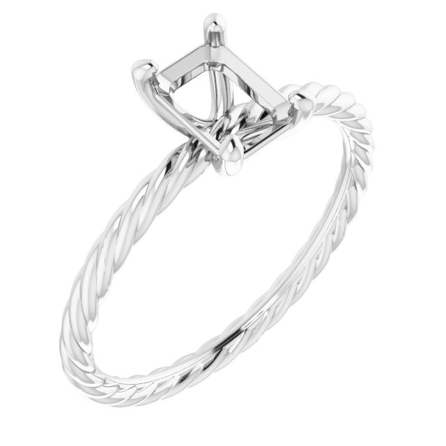 Solitaire Rope Engagement Ring