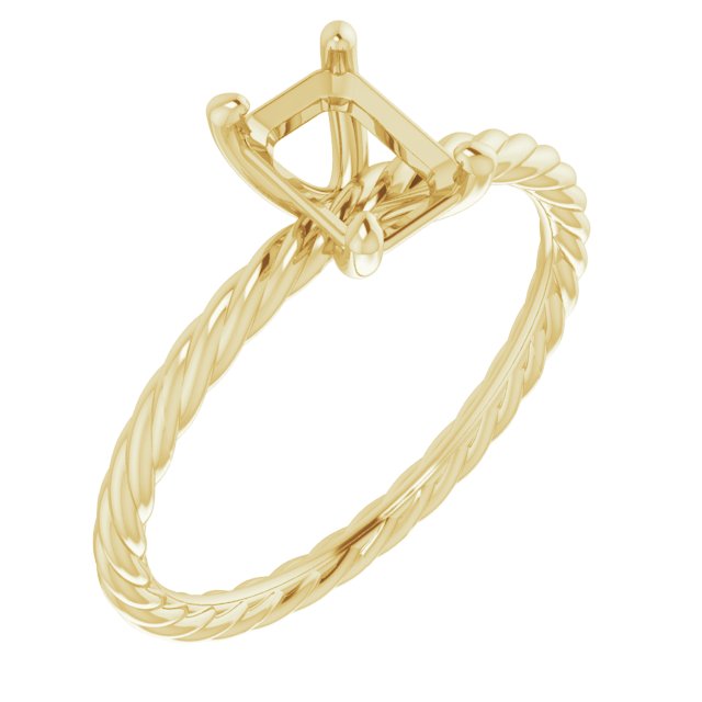 Solitaire Rope Engagement Ring