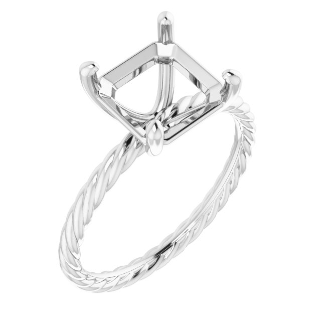 Solitaire Rope Engagement Ring