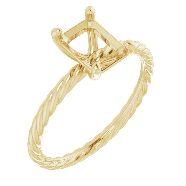 Solitaire Rope Engagement Ring