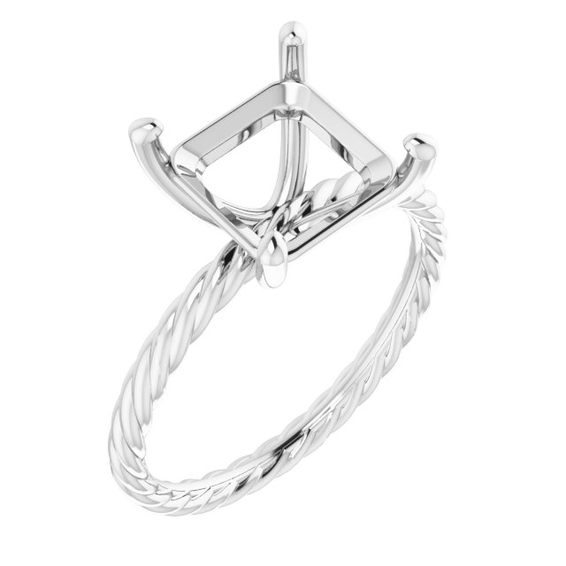 Solitaire Rope Engagement Ring