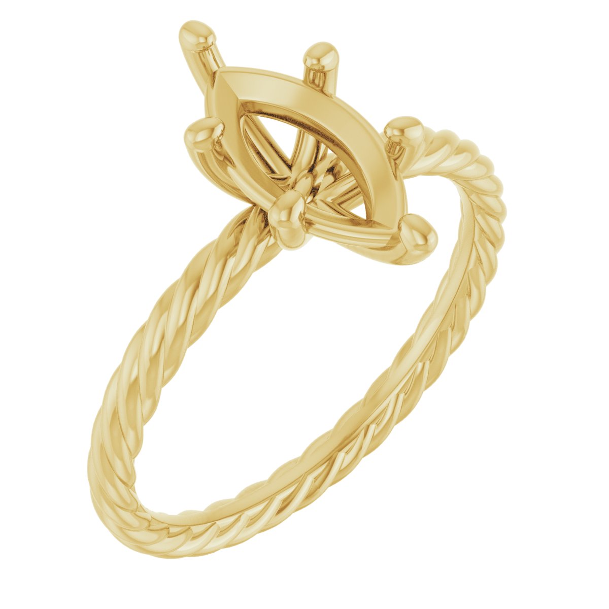 Solitaire Rope Engagement Ring
