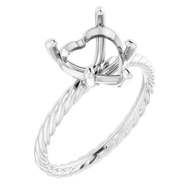 Solitaire Rope Engagement Ring