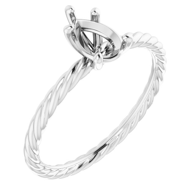 Solitaire Rope Engagement Ring