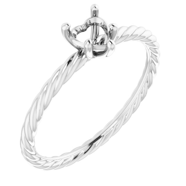 Solitaire Rope Engagement Ring