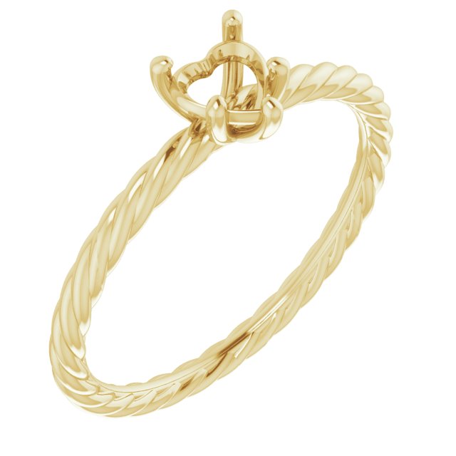Solitaire Rope Engagement Ring