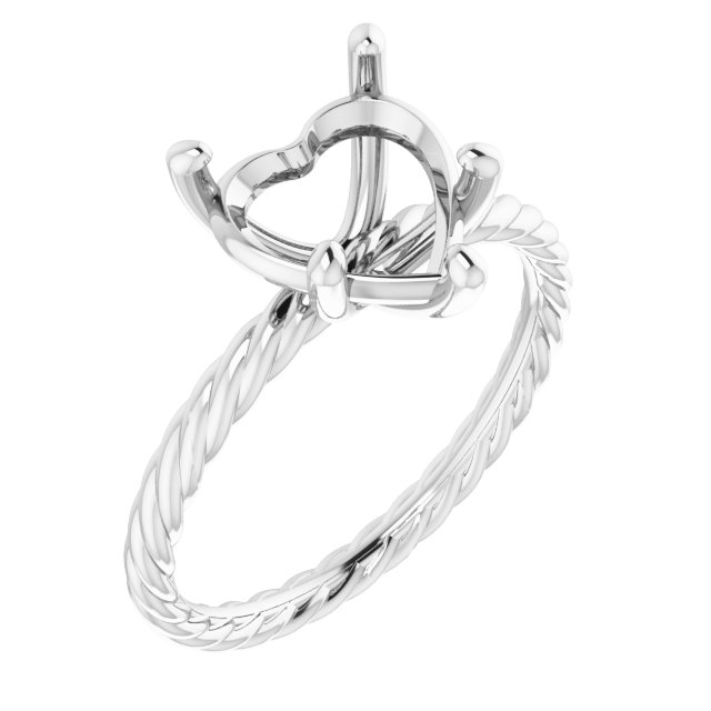 Solitaire Rope Engagement Ring