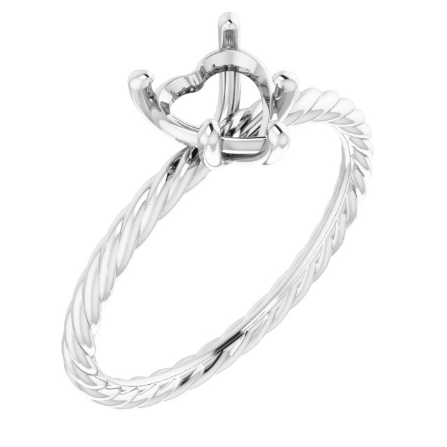 Solitaire Rope Engagement Ring