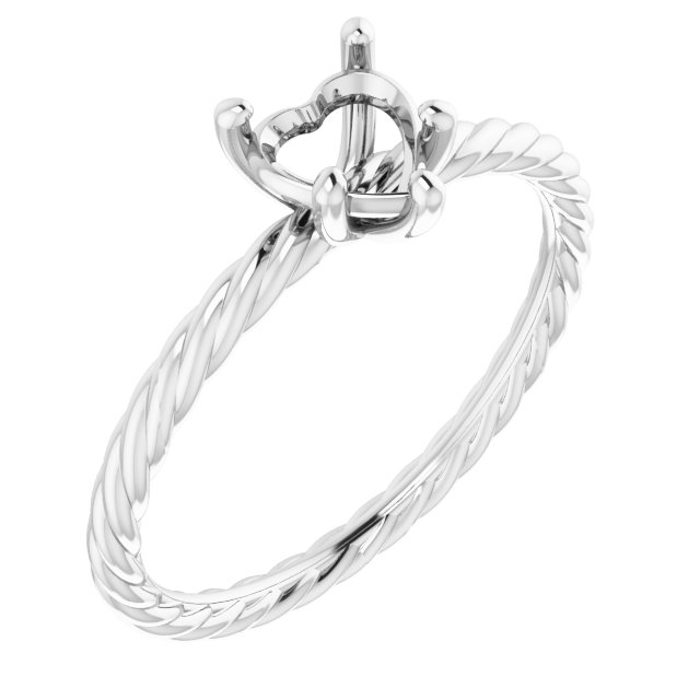 Solitaire Rope Engagement Ring