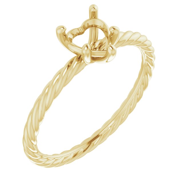 Solitaire Rope Engagement Ring