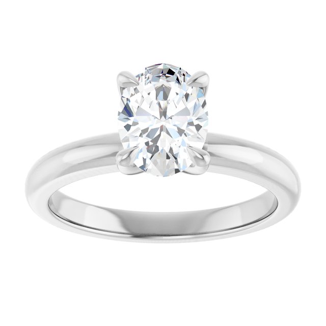 (Approx) 1 Carat Solitaire Diamond Ring 14k White Gold Setting