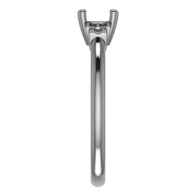 8x8 mm Square Engagement Ring Mounting view 4