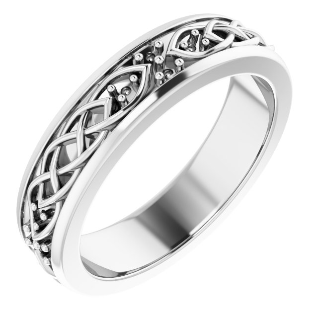 Celtic-Inspired Eternity Band engagement ring setting