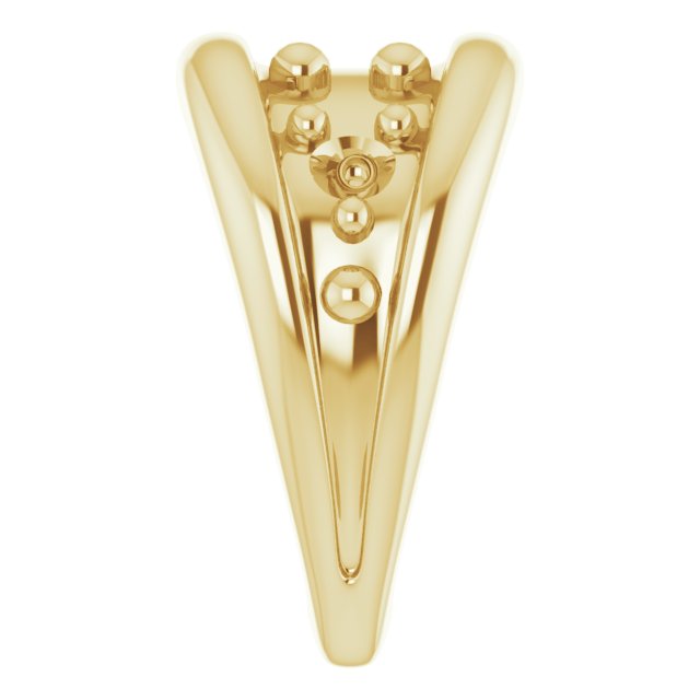 14K Жълто злато .0025 CT Natural Диамант Tapered Bail