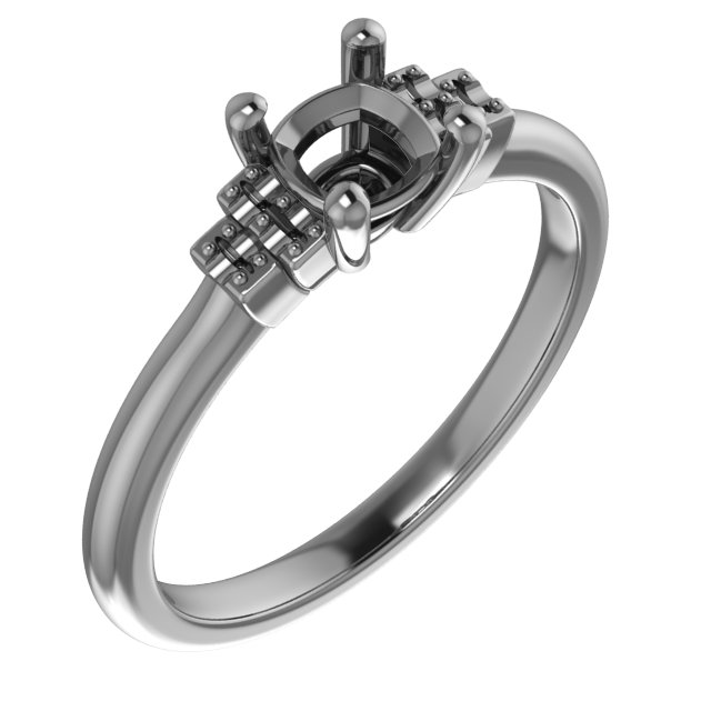 8x8 mm Square Engagement Ring Mounting