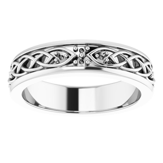 Celtic-Inspired Eternity Band view 3