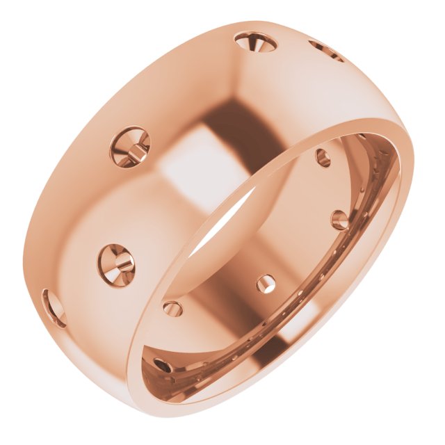 Scattered Comfort-Fit Half Round Eternity Band