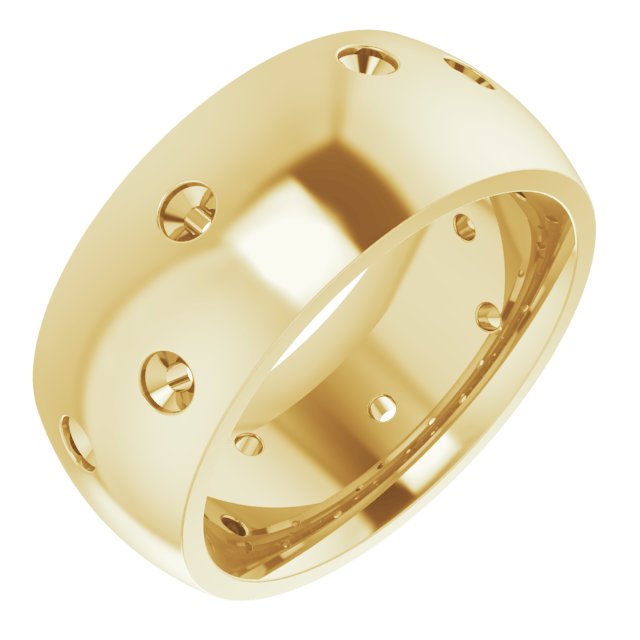 Scattered Comfort-Fit Half Round Eternity Band