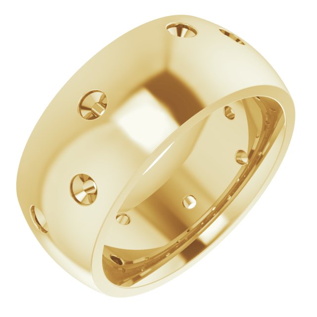 Scattered Comfort-Fit Half Round Eternity Band