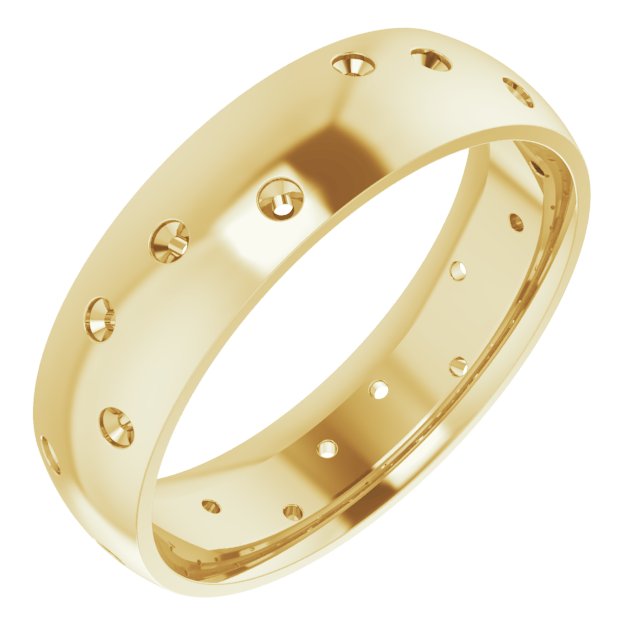 Scattered Comfort-Fit Half Round Eternity Band
