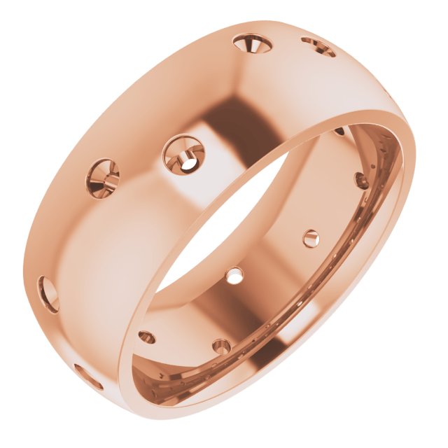 Scattered Comfort-Fit Half Round Eternity Band
