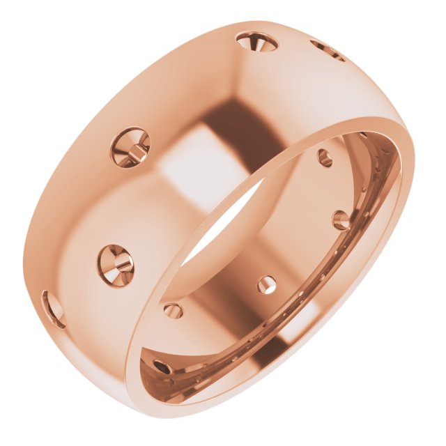 Scattered Comfort-Fit Half Round Eternity Band