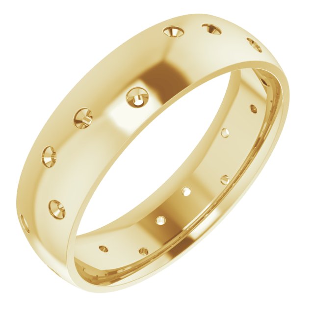 Scattered Comfort-Fit Half Round Eternity Band