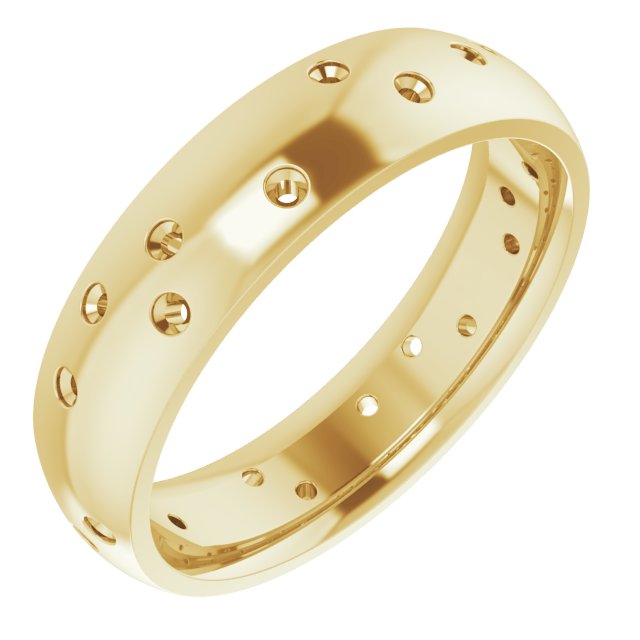 Scattered Comfort-Fit Half Round Eternity Band