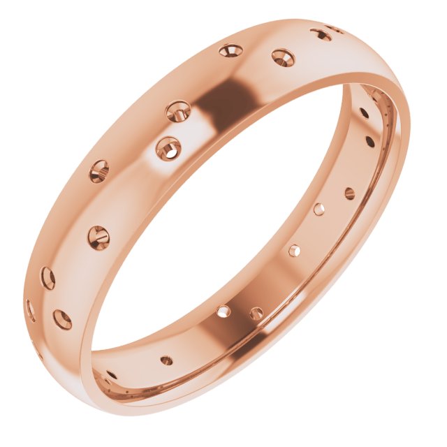 Scattered Comfort-Fit Half Round Eternity Band