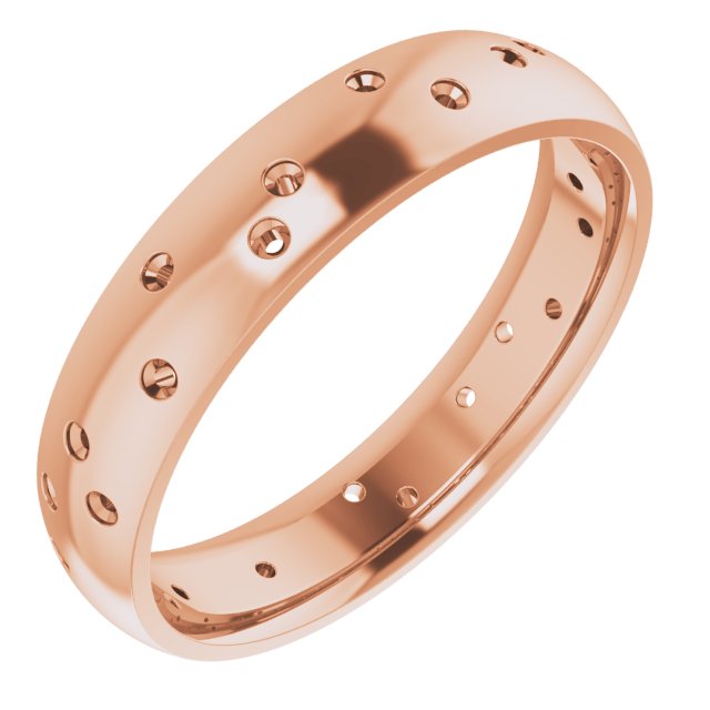 Scattered Comfort-Fit Half Round Eternity Band