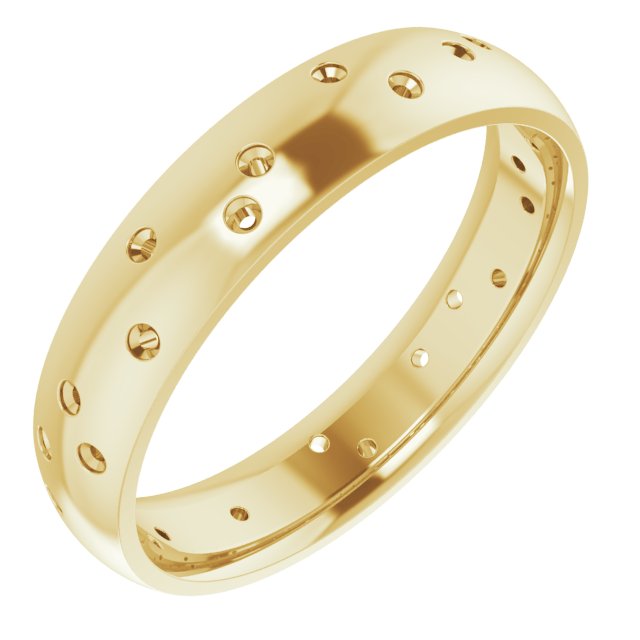 Scattered Comfort-Fit Half Round Eternity Band