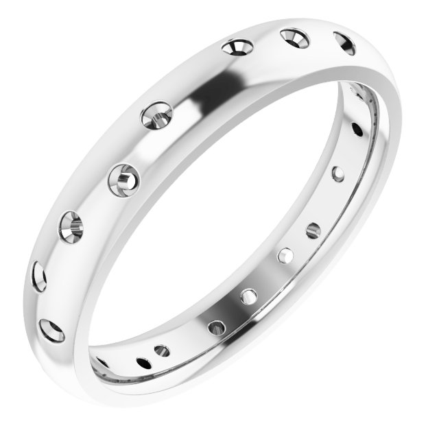 Platinum 1/5 CTW Diamond Scattered Accented Band
