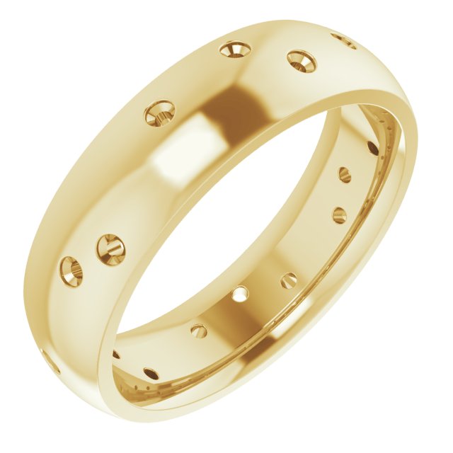 Scattered Comfort-Fit Half Round Eternity Band
