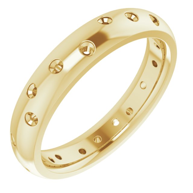 Scattered Comfort-Fit Half Round Eternity Band