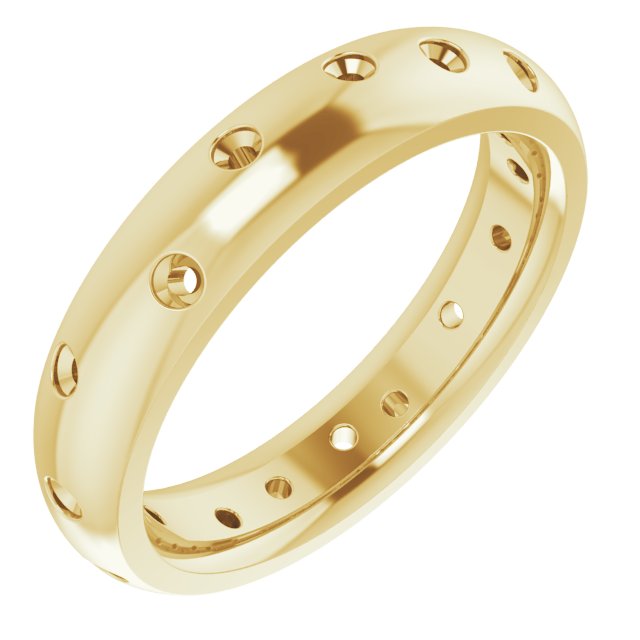 Scattered Comfort-Fit Half Round Eternity Band