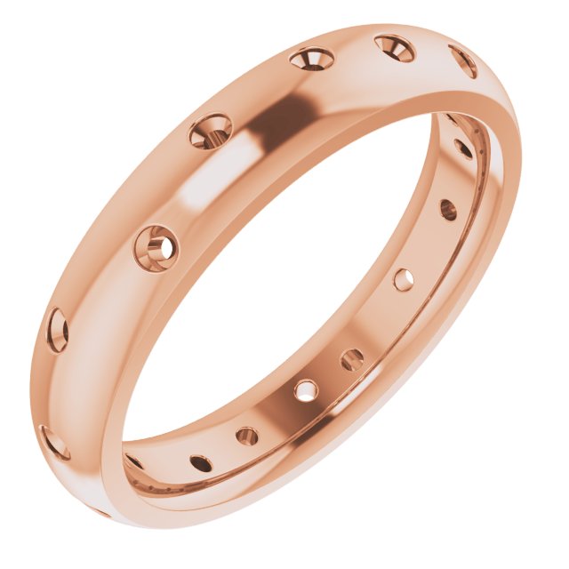 Scattered Comfort-Fit Half Round Eternity Band