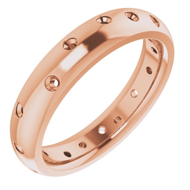Scattered Comfort-Fit Half Round Eternity Band